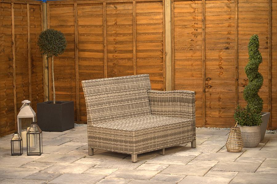 Sapcote Mini Modular Corner Set in Brown Rattan
