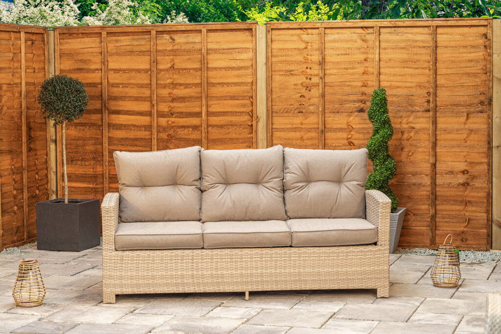 Sapcote Modular Lounge Dining Set in Natural Rattan